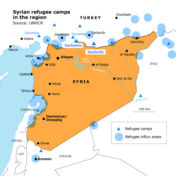 Syrian Refugee Camps Map